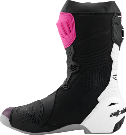 ALPINESTARS Supertech R Boots - Black/Magenta/White/Yellow - US 11.5 / EU 46 2220021-1634- 46