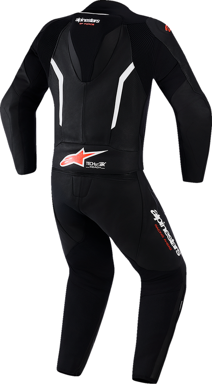 ALPINESTARS GP Force v2 2-Piece Leather Suit - Black/White/Red Fluo - US 44 / EU 54 3160126-1231-54