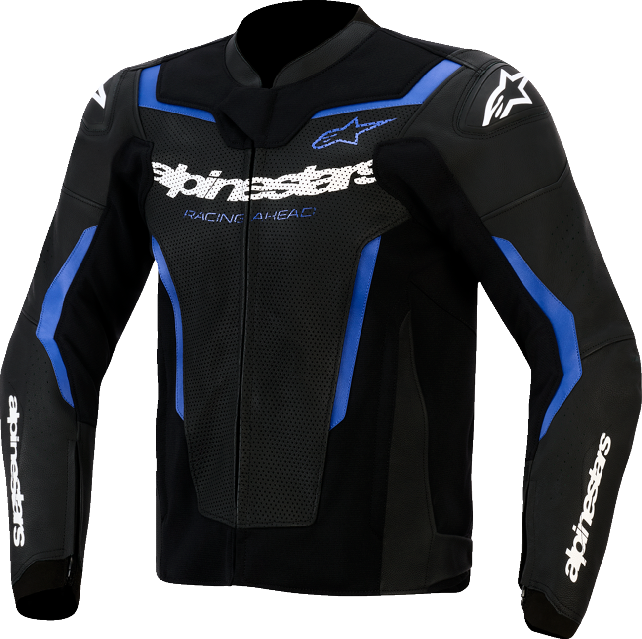 ALPINESTARS GP Force v2 Leather Airflow Jacket - Black/Metallic Blue - US 44 / EU 54 3100326-1591-54