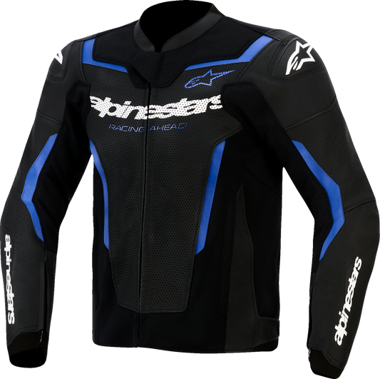 ALPINESTARS GP Force v2 Leather Airflow Jacket - Black/Metallic Blue - US 44 / EU 54 3100326-1591-54