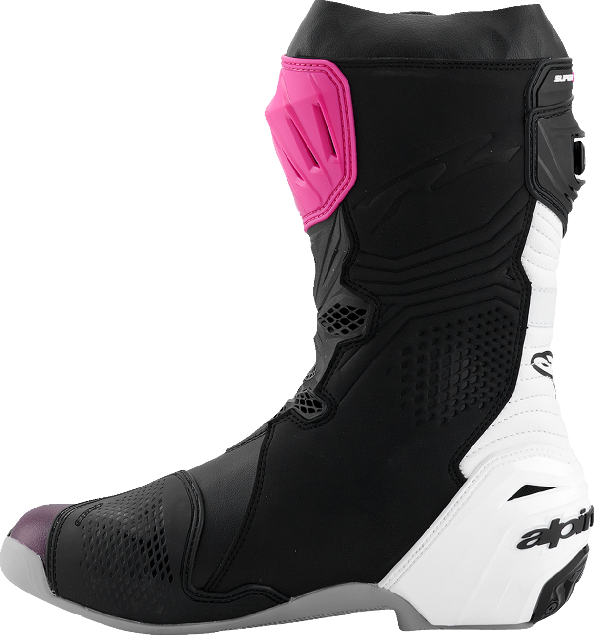 ALPINESTARS Supertech R Boots - Black/Magenta/White/Yellow - US 10.5 / EU 45 2220021-1634- 45