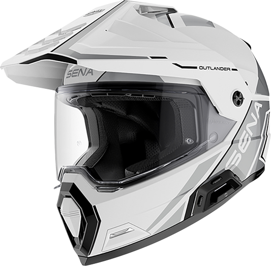 SENA Outlander Helmet - Gloss White - Large OUTLANDER-GW00L1