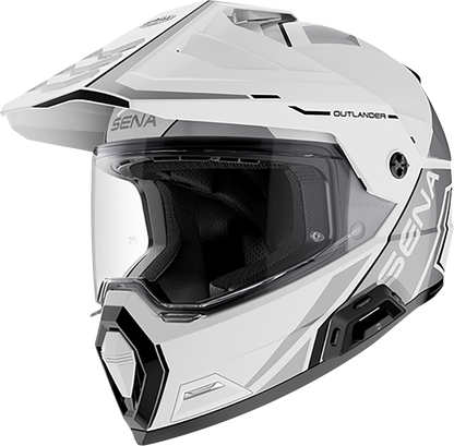 SENA Outlander Helmet - Gloss White - Medium OUTLANDER-GW00M1