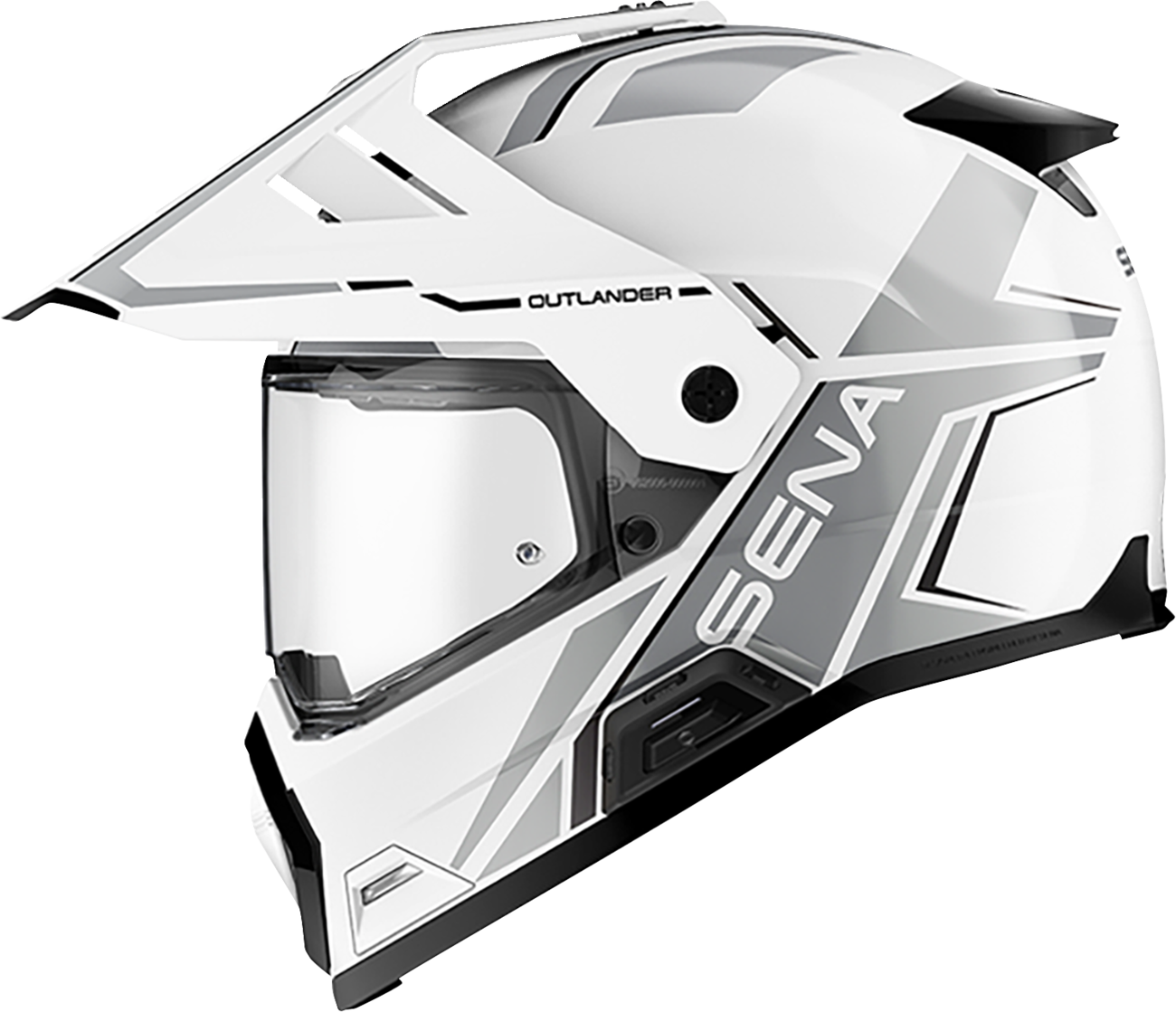 SENA Outlander Helmet - Gloss White - Medium OUTLANDER-GW00M1