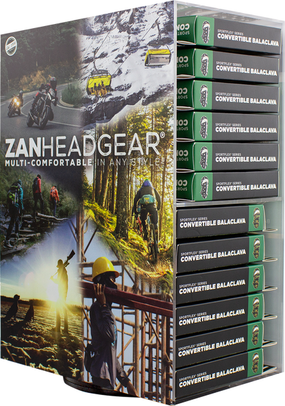 ZAN HEADGEAR Counter Spinner Display - Acrylic for Balas (Part Number: DISPF-ZBALA24LM)