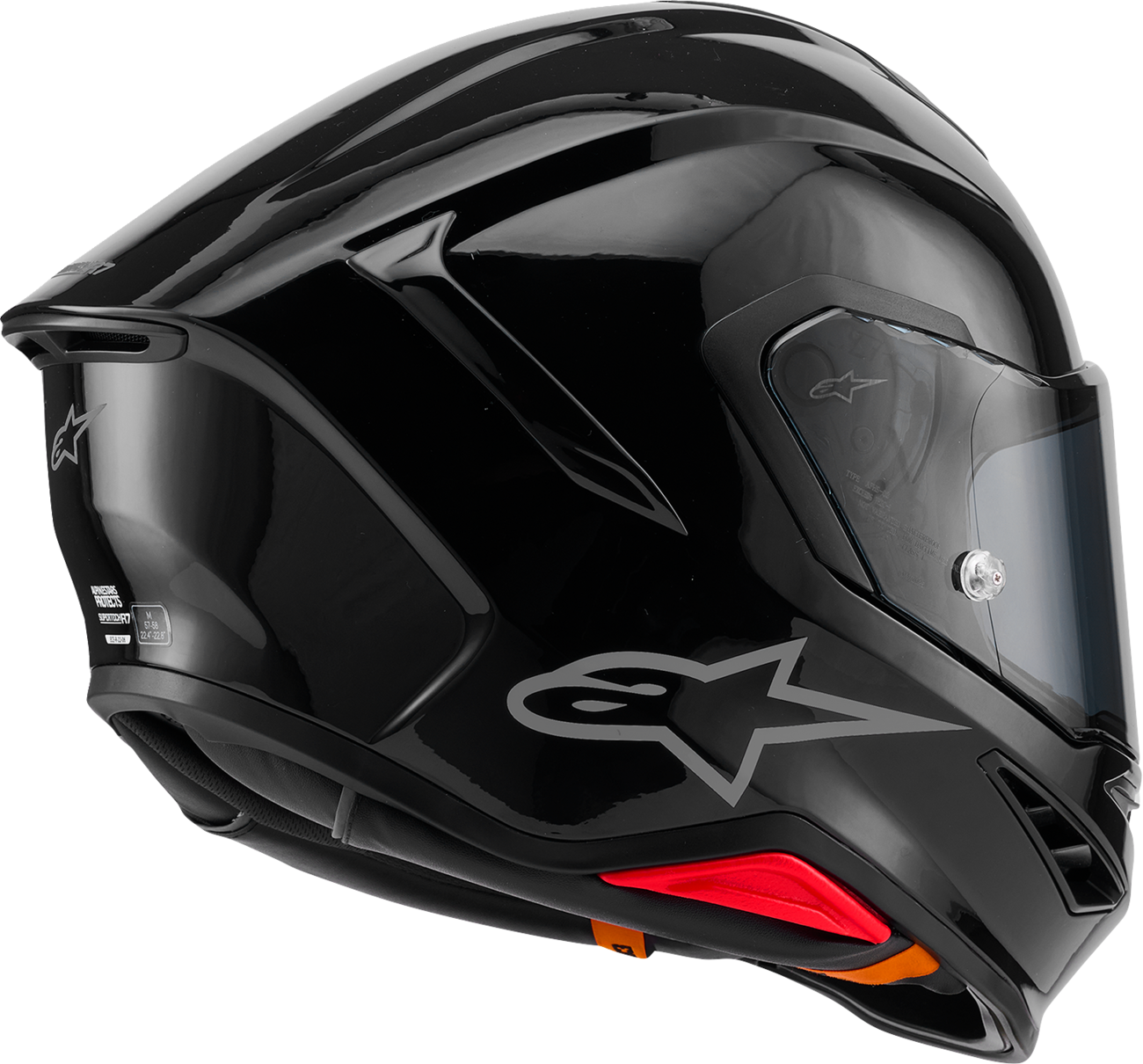 ALPINESTARS Supertech R7 Helmet - 22.06 - Solid - Gloss Black - XS 8202126-1180-XS