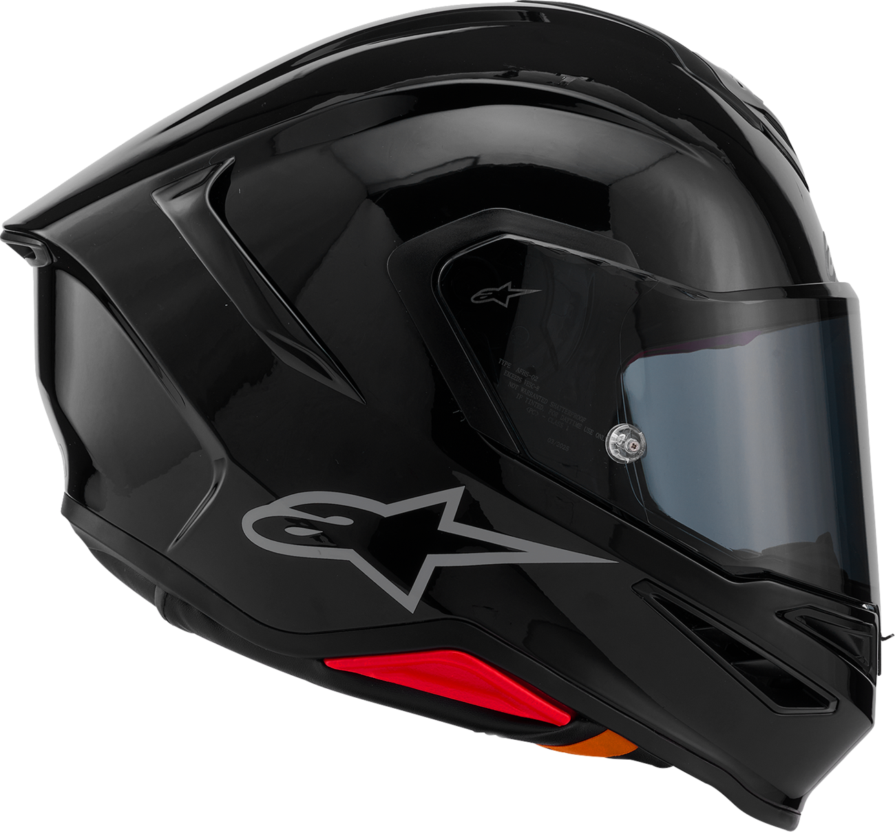 ALPINESTARS Supertech R7 Helmet - 22.06 - Solid - Gloss Black - XS 8202126-1180-XS