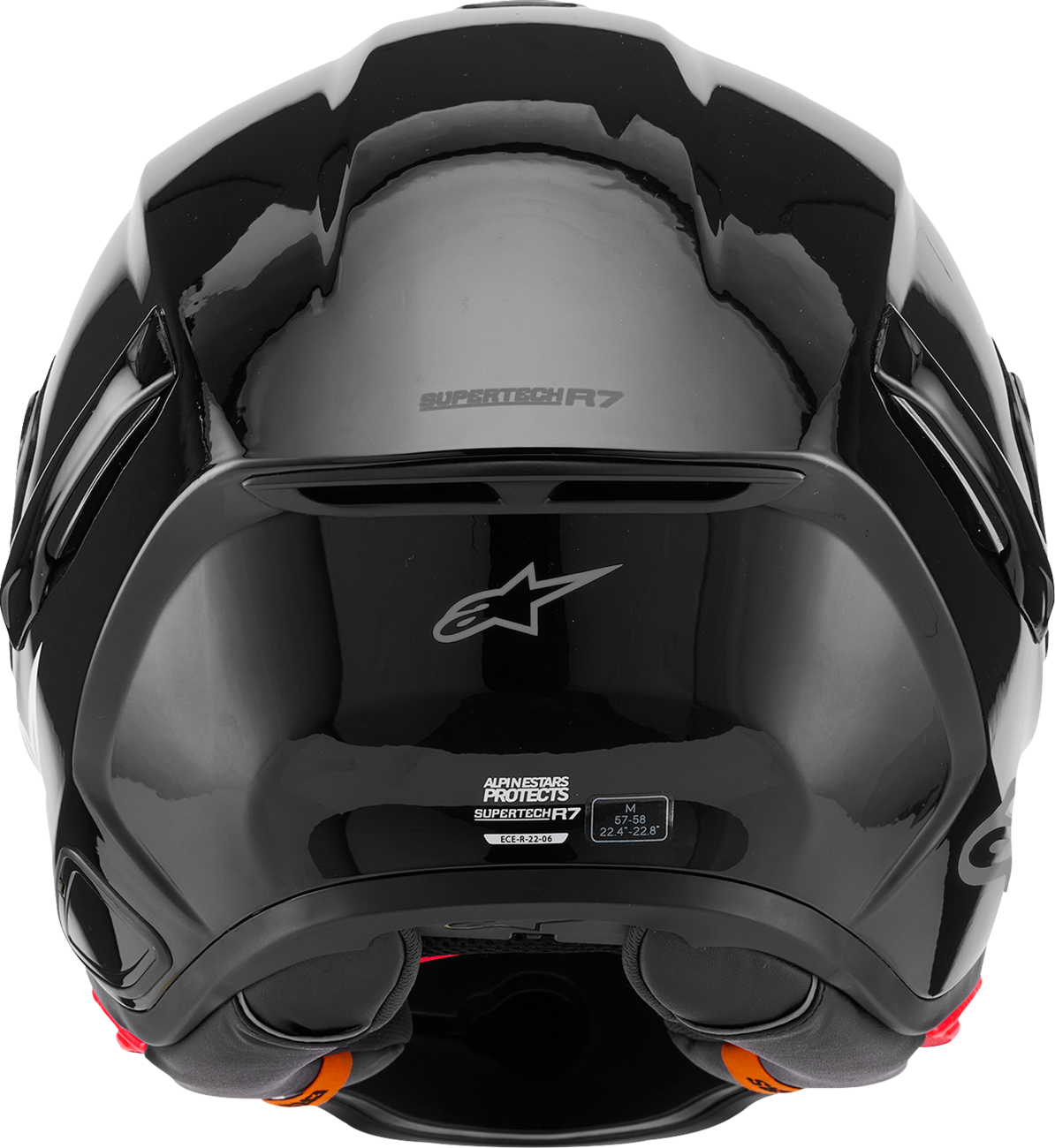 ALPINESTARS Supertech R7 Helmet - 22.06 - Solid - Gloss Black - XS 8202126-1180-XS
