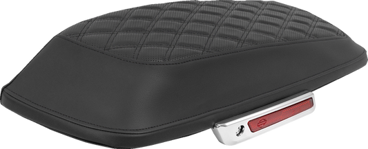 SADDLEMEN Saddlebag Lid Covers - Lattice - Black Stitch - FLH/FLT '14-'25 L870-14-18400