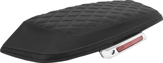 SADDLEMEN Saddlebag Lid Covers - Lattice - Gray Stitch - FLH/FLT '23-'25 L870-23-18402
