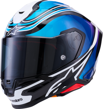 ALPINESTARS Supertech R7 Helmet - Zeal - 22.06 - Gloss Black/Blue/Pink Fluo/White - 2XL 8202826-1636-2XL