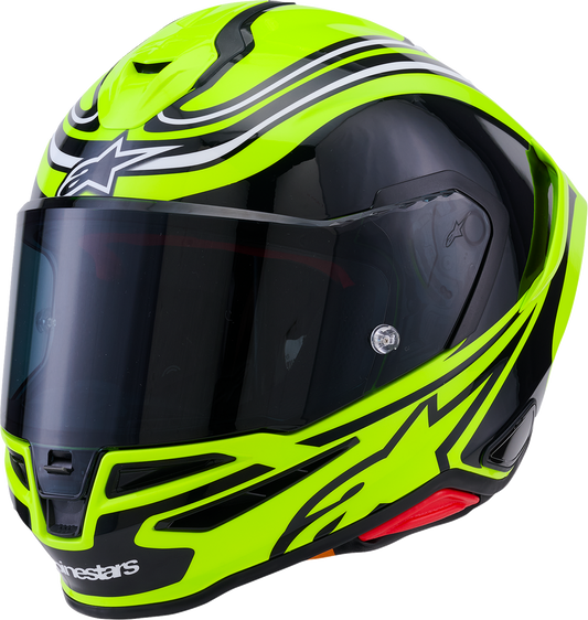 ALPINESTARS Supertech R7 Helmet - Zeal - 22.06 - Gloss Yellow Fluo/Black/White - 2XL 8202826-5021-2XL