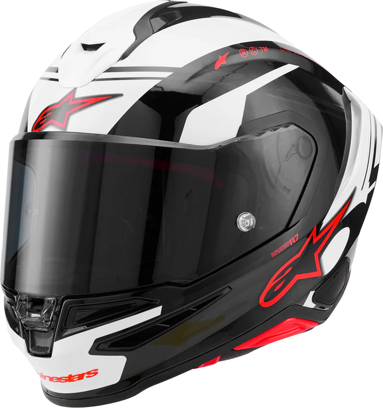 ALPINESTARS Supertech R7 Helmet - 22.06 - A-Core - Gloss Black/White/Red - Small 8203426-1353-S