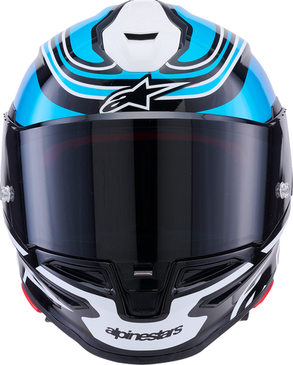 ALPINESTARS Supertech R7 Helmet - Zeal - 22.06 - Gloss Black/Blue/Pink Fluo/White - 2XL 8202826-1636-2XL