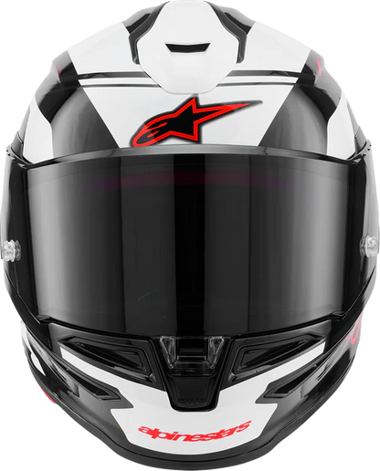 ALPINESTARS Supertech R7 Helmet - 22.06 - A-Core - Gloss Black/White/Red - Small 8203426-1353-S