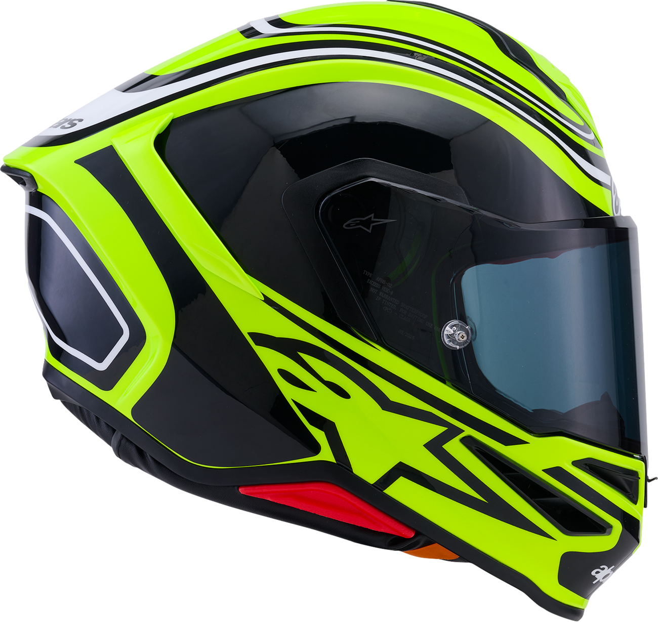 ALPINESTARS Supertech R7 Helmet - Zeal - 22.06 - Gloss Yellow Fluo/Black/White - 2XL 8202826-5021-2XL