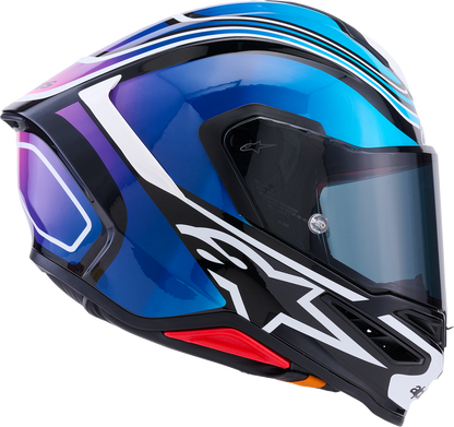 ALPINESTARS Supertech R7 Helmet - Zeal - 22.06 - Gloss Black/Blue/Pink Fluo/White - 2XL 8202826-1636-2XL