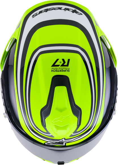 ALPINESTARS Supertech R7 Helmet - Zeal - 22.06 - Gloss Yellow Fluo/Black/White - 2XL 8202826-5021-2XL