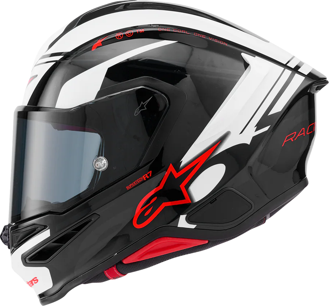 ALPINESTARS Supertech R7 Helmet - 22.06 - A-Core - Gloss Black/White/Red - Small 8203426-1353-S