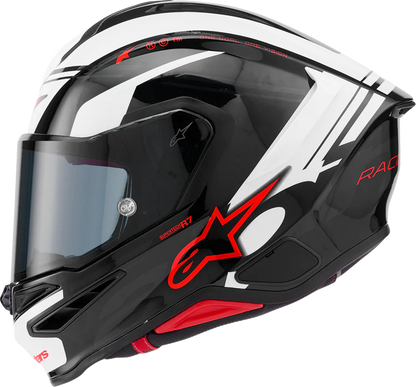 ALPINESTARS Supertech R7 Helmet - 22.06 - A-Core - Gloss Black/White/Red - Small 8203426-1353-S