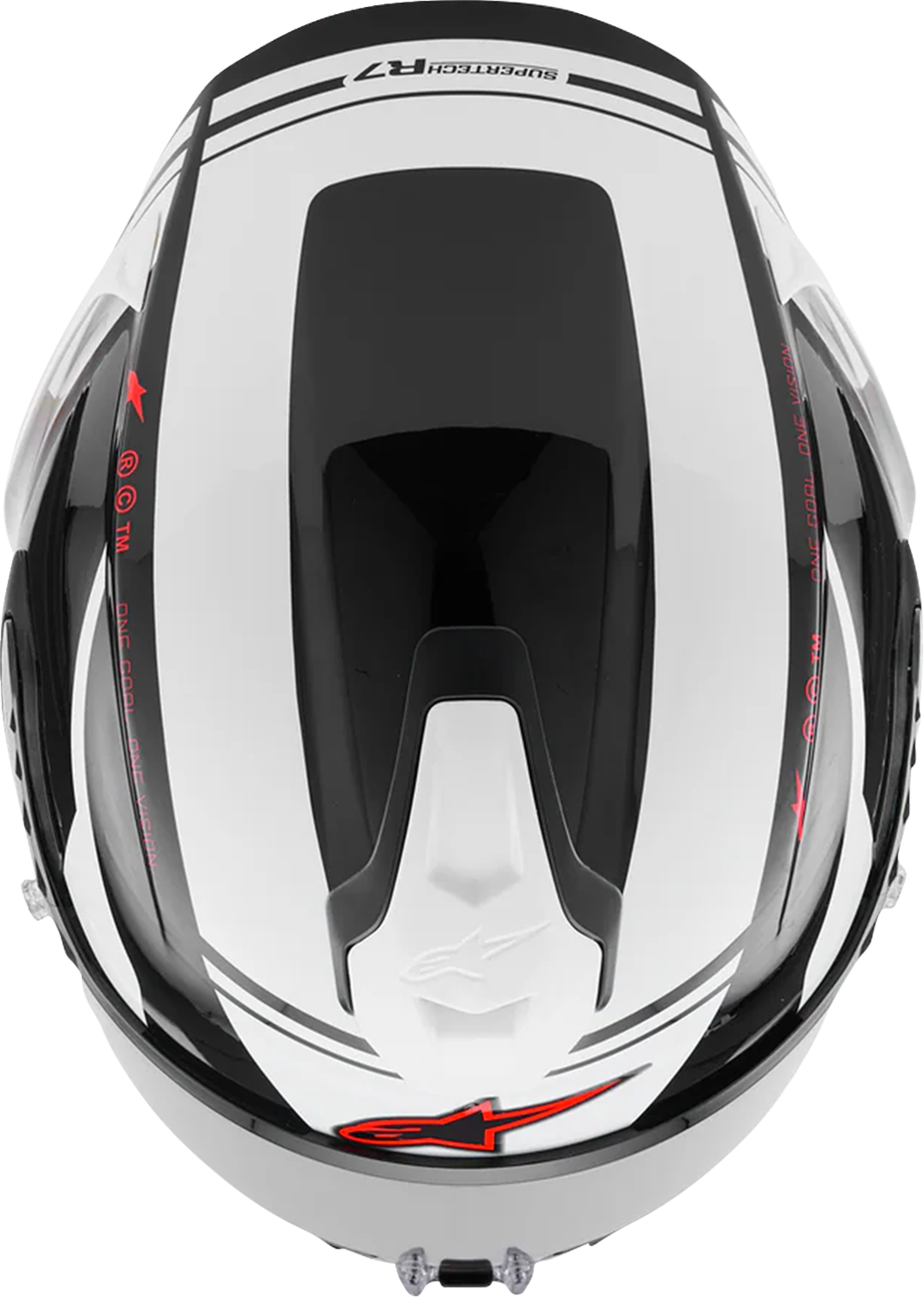 ALPINESTARS Supertech R7 Helmet - 22.06 - A-Core - Gloss Black/White/Red - Small 8203426-1353-S