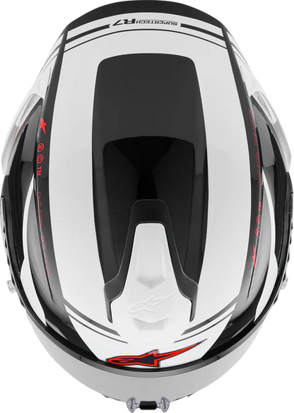 ALPINESTARS Supertech R7 Helmet - 22.06 - A-Core - Gloss Black/White/Red - Small 8203426-1353-S