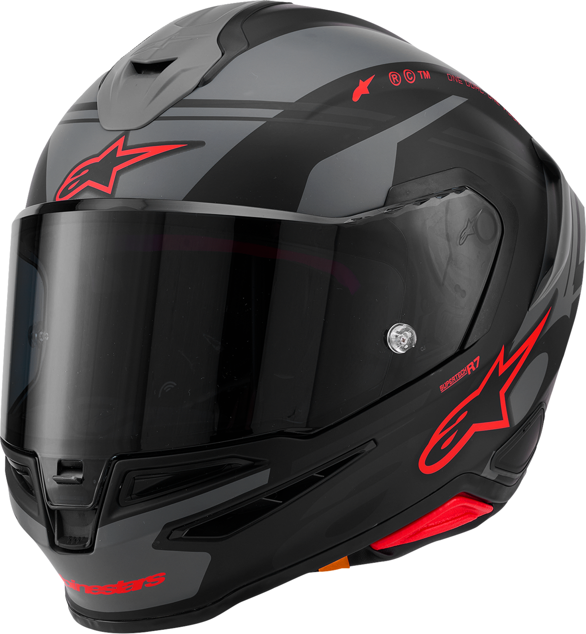 ALPINESTARS Supertech R7 Helmet - 22.06 - A-Core - Matte Black/Gray/Red - 2XL 8203426-1653-2XL