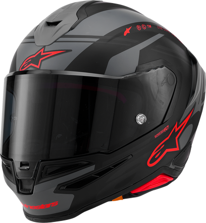 ALPINESTARS Supertech R7 Helmet - 22.06 - A-Core - Matte Black/Gray/Red - 2XL 8203426-1653-2XL