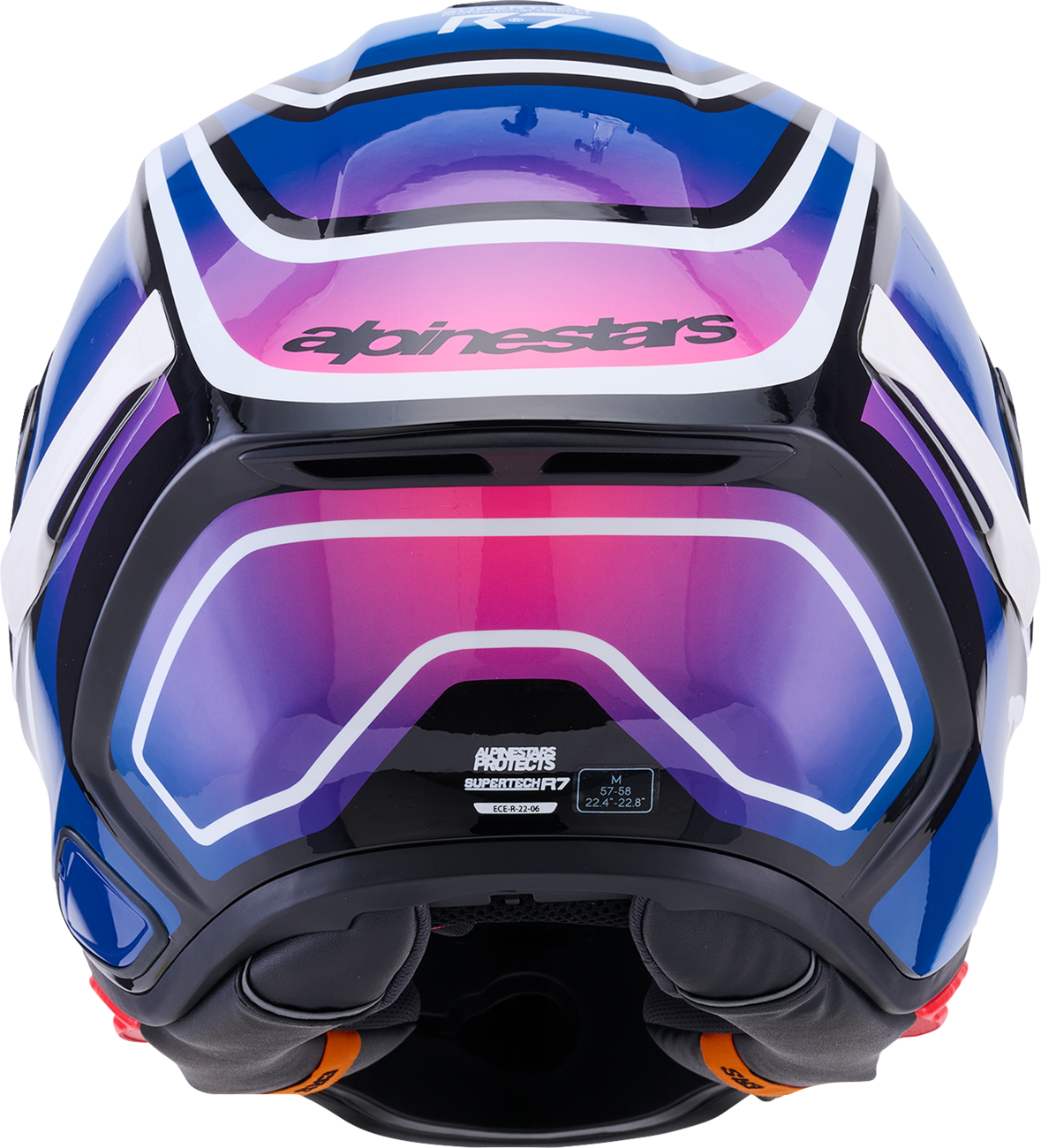 ALPINESTARS Supertech R7 Helmet - Zeal - 22.06 - Gloss Black/Blue/Pink Fluo/White - 2XL 8202826-1636-2XL