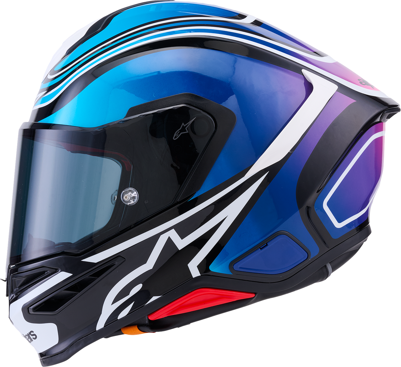 ALPINESTARS Supertech R7 Helmet - Zeal - 22.06 - Gloss Black/Blue/Pink Fluo/White - 2XL 8202826-1636-2XL