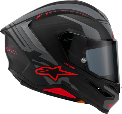 ALPINESTARS Supertech R7 Helmet - 22.06 - A-Core - Matte Black/Gray/Red - 2XL 8203426-1653-2XL