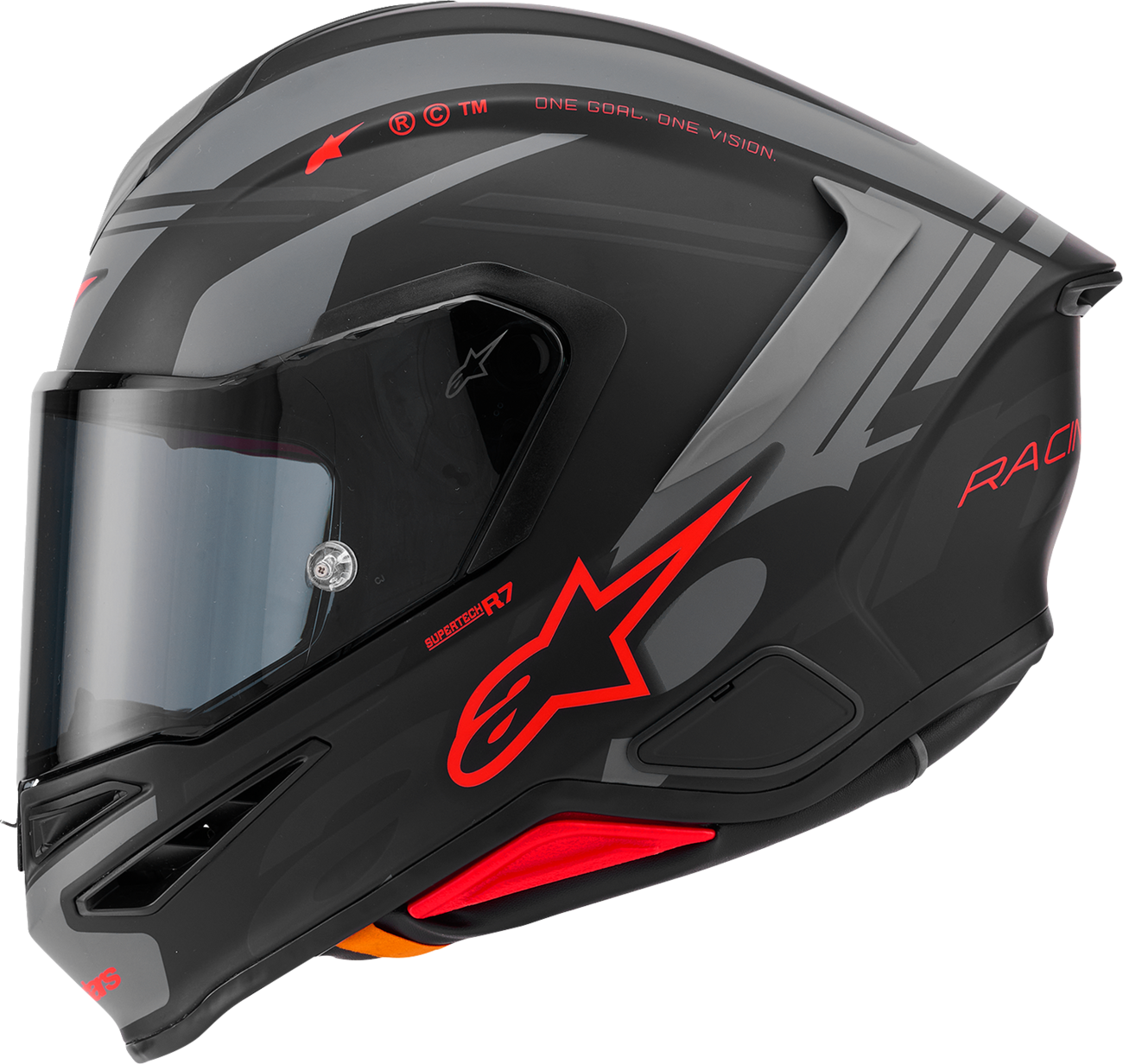 ALPINESTARS Supertech R7 Helmet - 22.06 - A-Core - Matte Black/Gray/Red - 2XL 8203426-1653-2XL