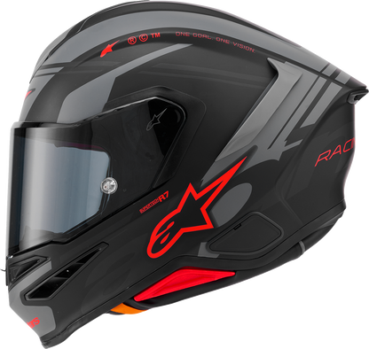 ALPINESTARS Supertech R7 Helmet - 22.06 - A-Core - Matte Black/Gray/Red - 2XL 8203426-1653-2XL