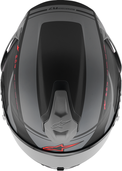 ALPINESTARS Supertech R7 Helmet - 22.06 - A-Core - Matte Black/Gray/Red - 2XL 8203426-1653-2XL
