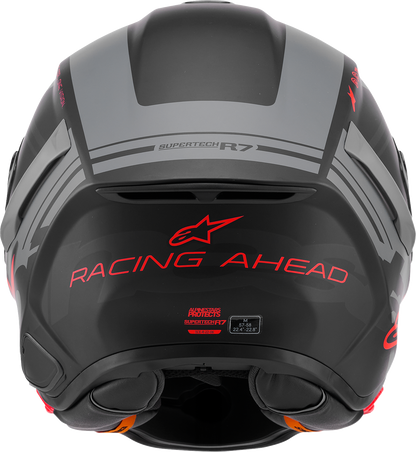 ALPINESTARS Supertech R7 Helmet - 22.06 - A-Core - Matte Black/Gray/Red - Small 8203426-1653-S
