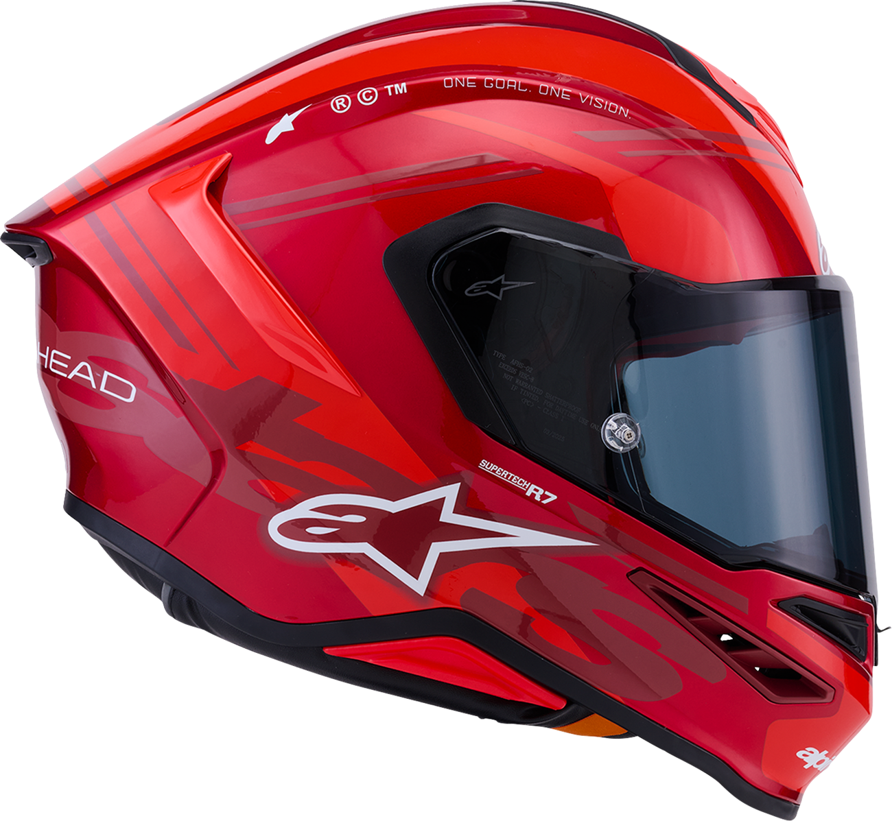 ALPINESTARS Supertech R7 Helmet - 22.06 - A-Core - Gloss Red/White - 2XL 8203426-3182-2XL