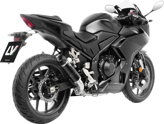 LEOVINCE GP Corsa Evo Slip-On Muffler - Black Stainless Steel - CB/CBR 500 F/R/X 15506EBU
