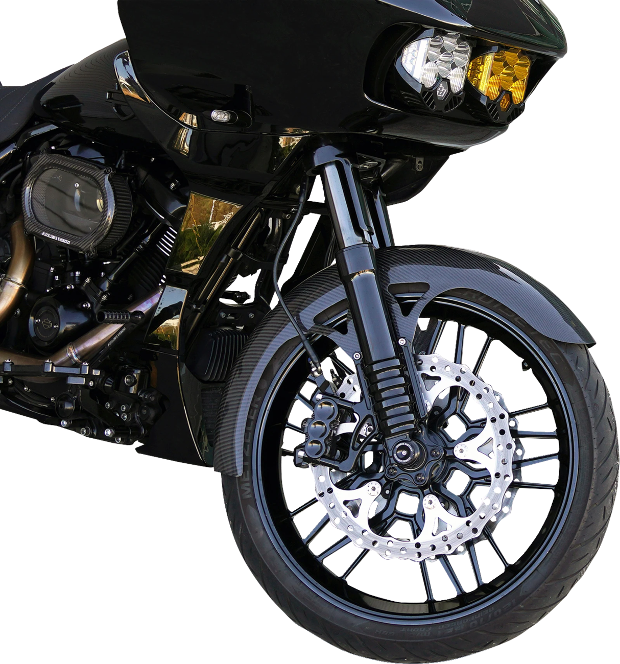 ARLEN NESS Front Fender - Wrapper - 21" - Carbon Fiber/Gloss - HD Touring '99-'13 210-082