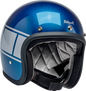 BILTWELL Bonanza Helmet - Holeshot - Metallic Blue/Silver - Large 1001-5116-204