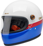 BILTWELL Gringo S Helmet - Apex - White/Red/Blue - Large 1003-5124-504