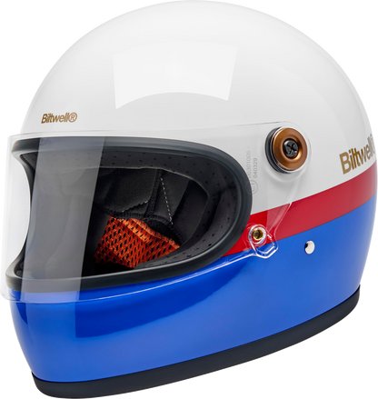 BILTWELL Gringo S Helmet - Apex - White/Red/Blue - XL 1003-5124-505