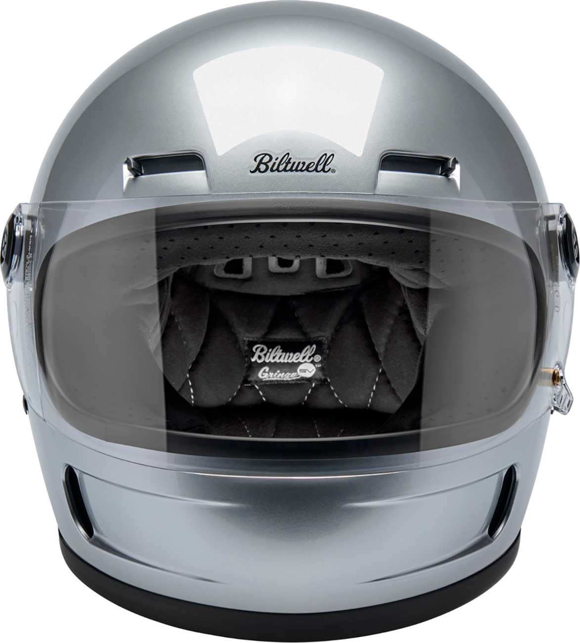 BILTWELL Gringo SV Helmet - Gloss Silver - Large 1006-107-504