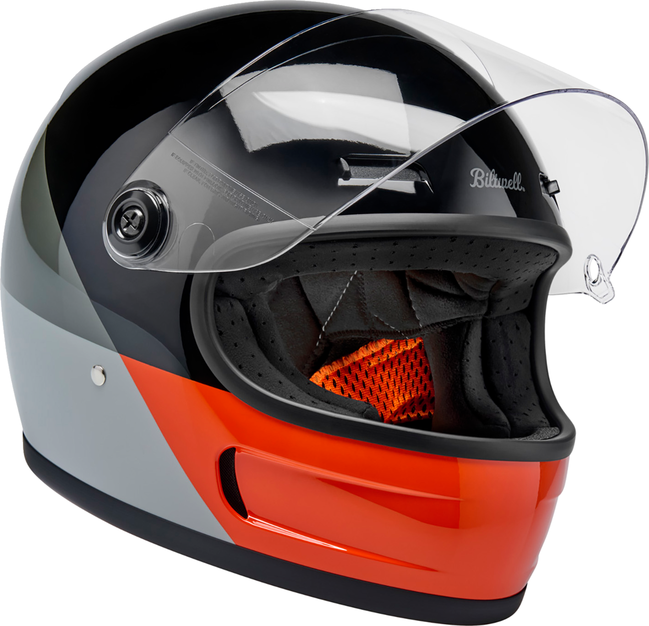 BILTWELL Gringo SV Helmet - Intersection - Black/Orange/Gray - Medium 1006-5128-503