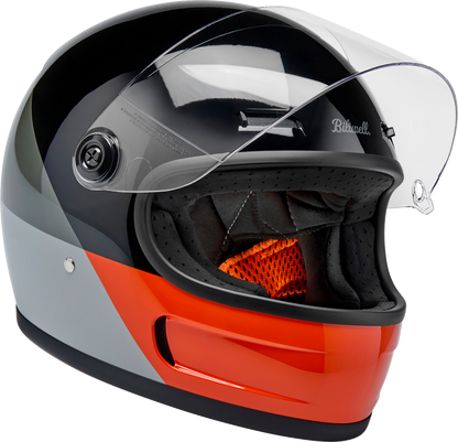 BILTWELL Gringo SV Helmet - Intersection - Black/Orange/Gray - Large 1006-5128-504