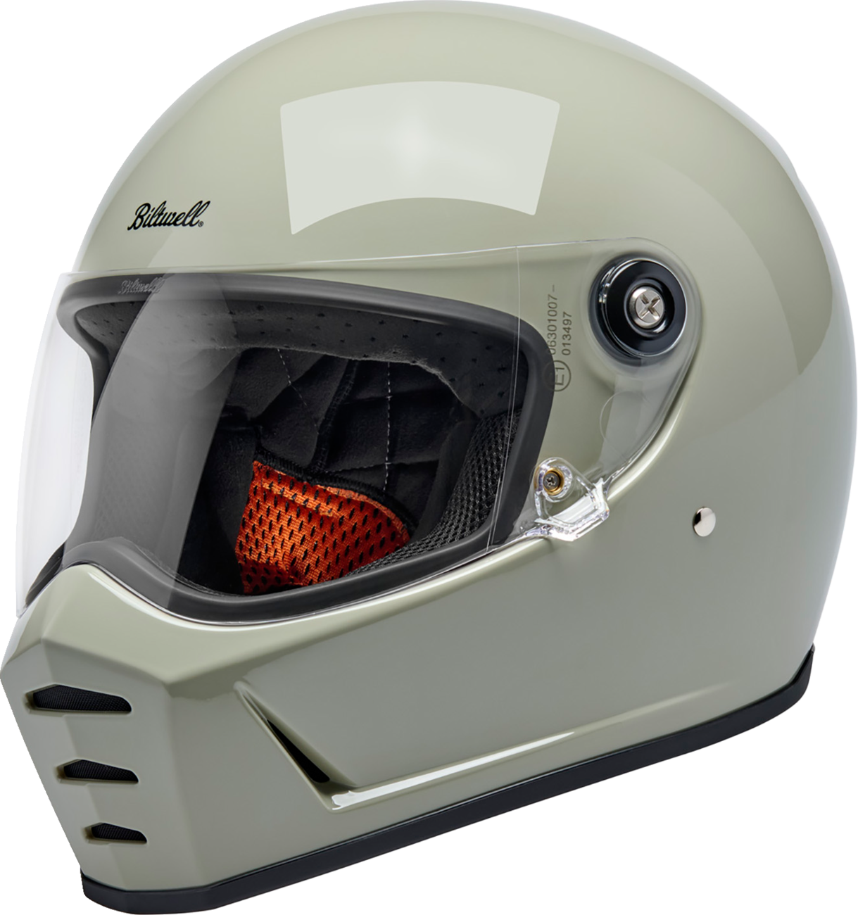 BILTWELL Lane Splitter Helmet - Gloss Chalk - Large 1004-196-504