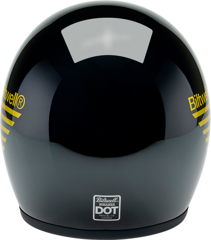 BILTWELL Bonanza Helmet - Lightspeed - Gloss Black/Orange/Yellow - XL 1001-5115-205