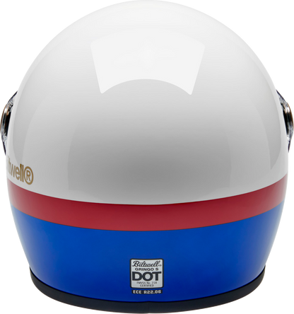BILTWELL Gringo S Helmet - Apex - White/Red/Blue - Small 1003-5124-502