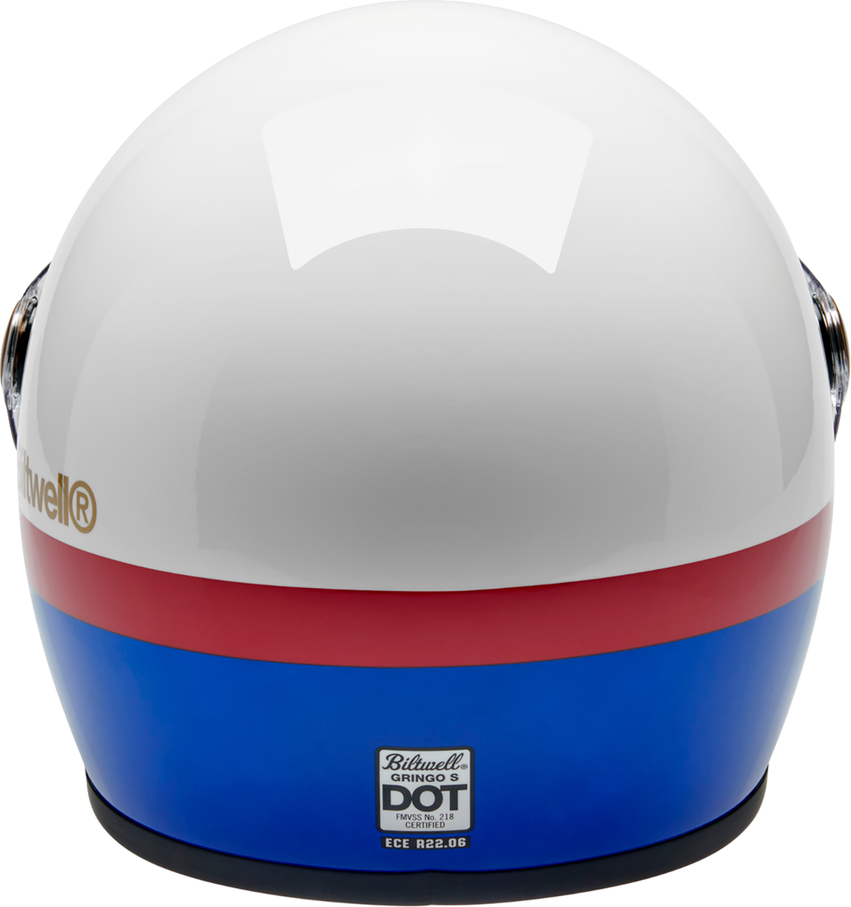BILTWELL Gringo S Helmet - Apex - White/Red/Blue - Medium 1003-5124-503