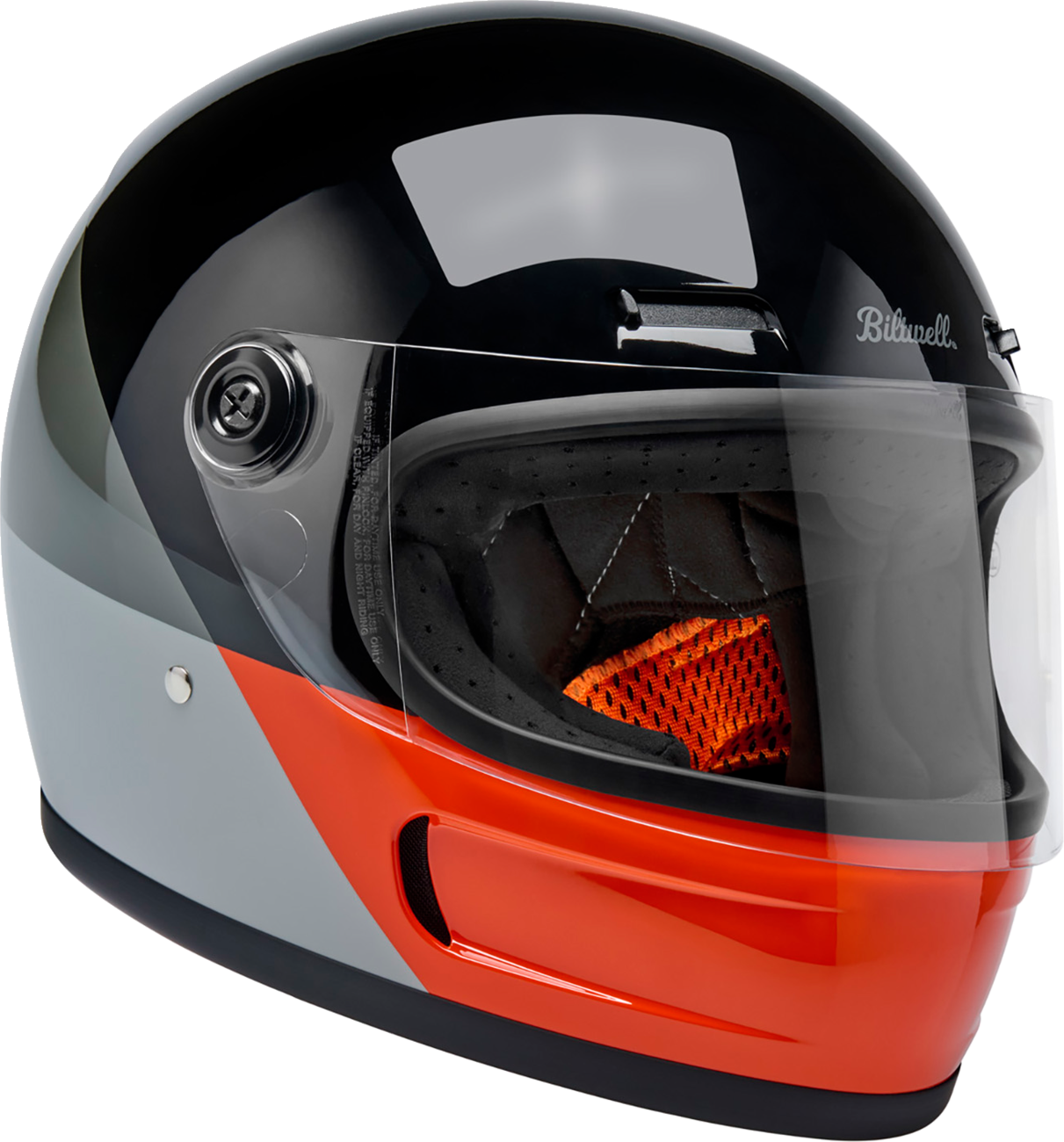 BILTWELL Gringo SV Helmet - Intersection - Black/Orange/Gray - 2XL 1006-5128-506