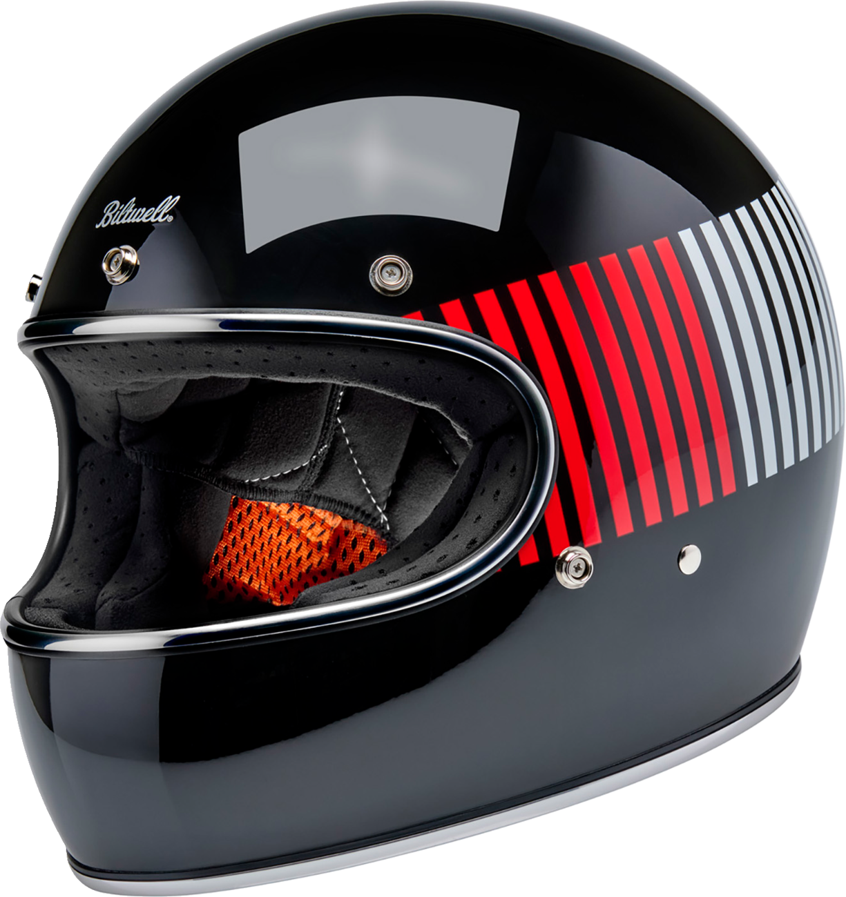 BILTWELL Gringo Helmet - Raceflow - Black/Red/White/Blue - Large 1002-5120-504